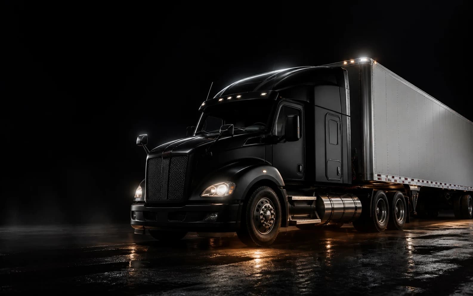 Photoreal heavy-duty commercial tractor-trailer visualization